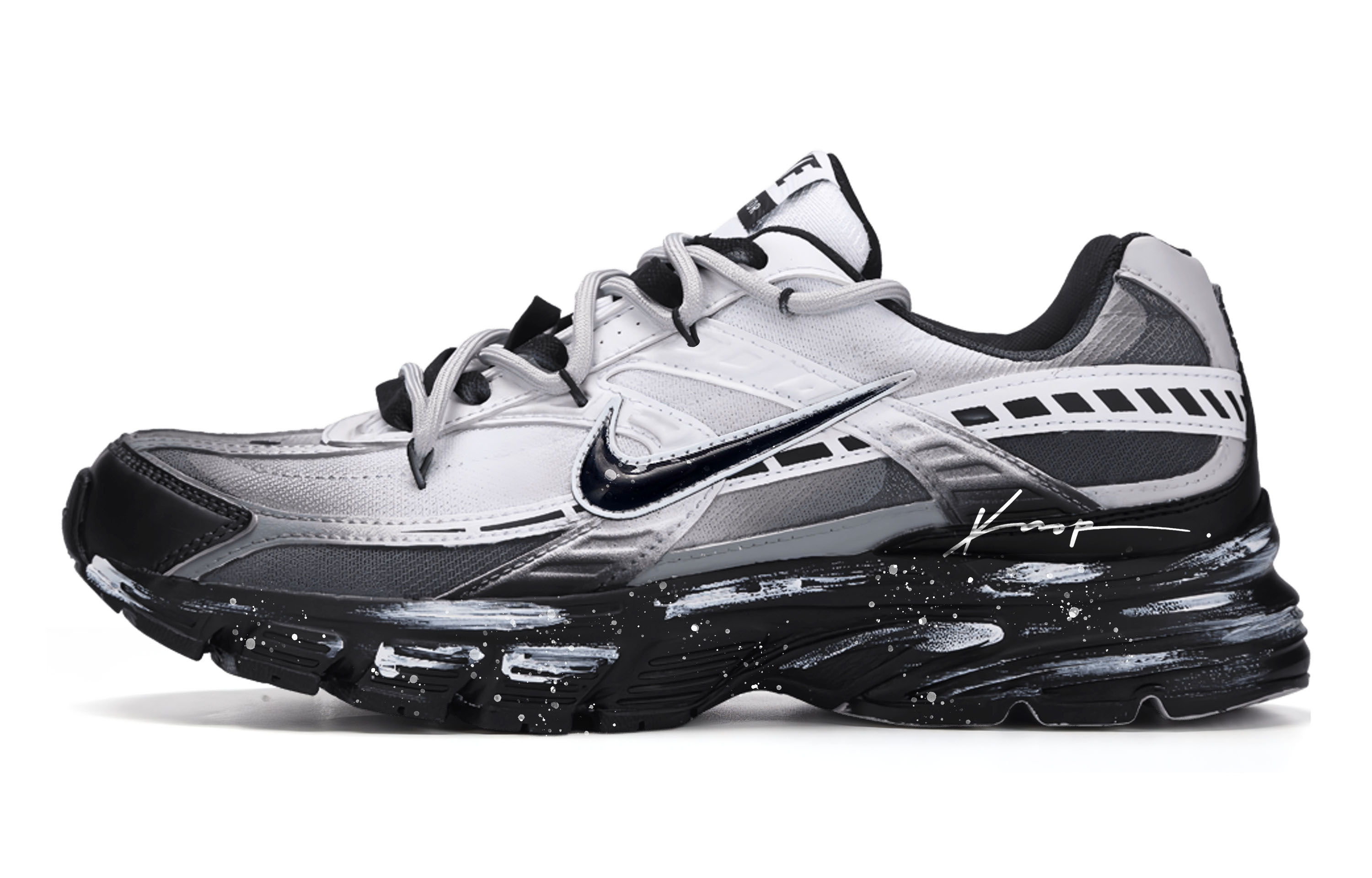 

Nike Износостойкие низкие повседневные городские кроссовки для бега и поездок на работу, унисекс, черный, белый, серый