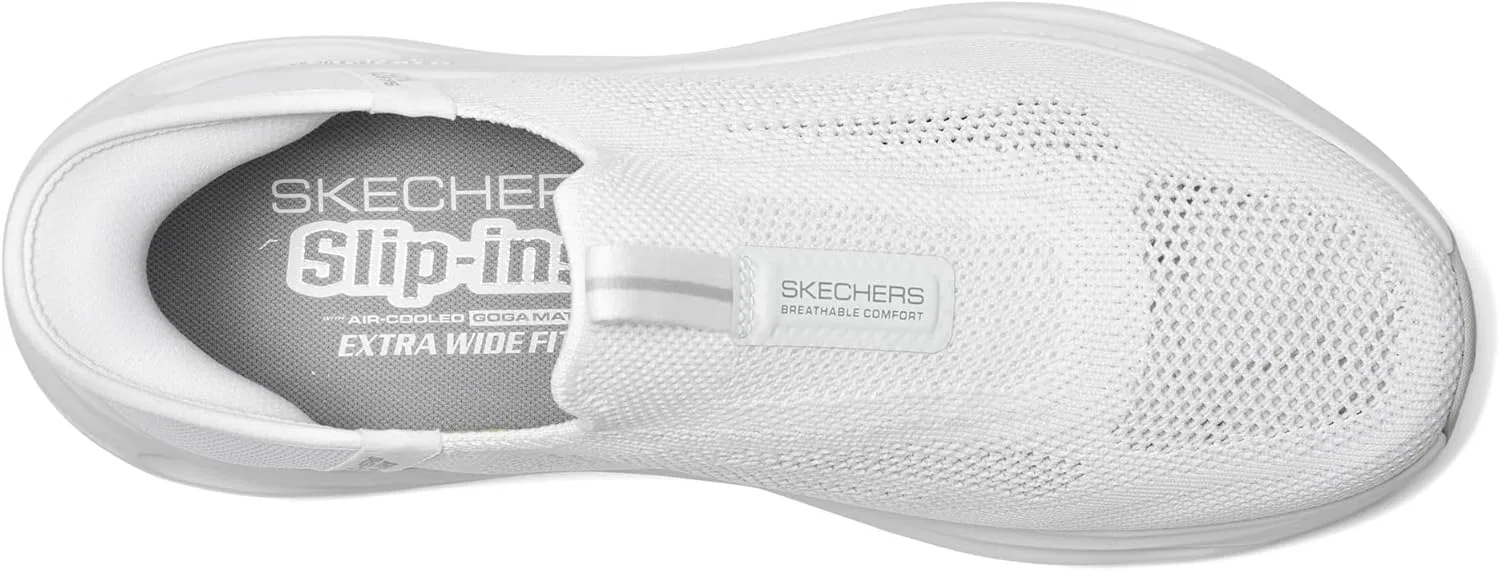 Мужские кроссовки Skechers Max Cushioning Glide Step Euclid Hands Free без шнурков, White Opulent Garden — фото 2