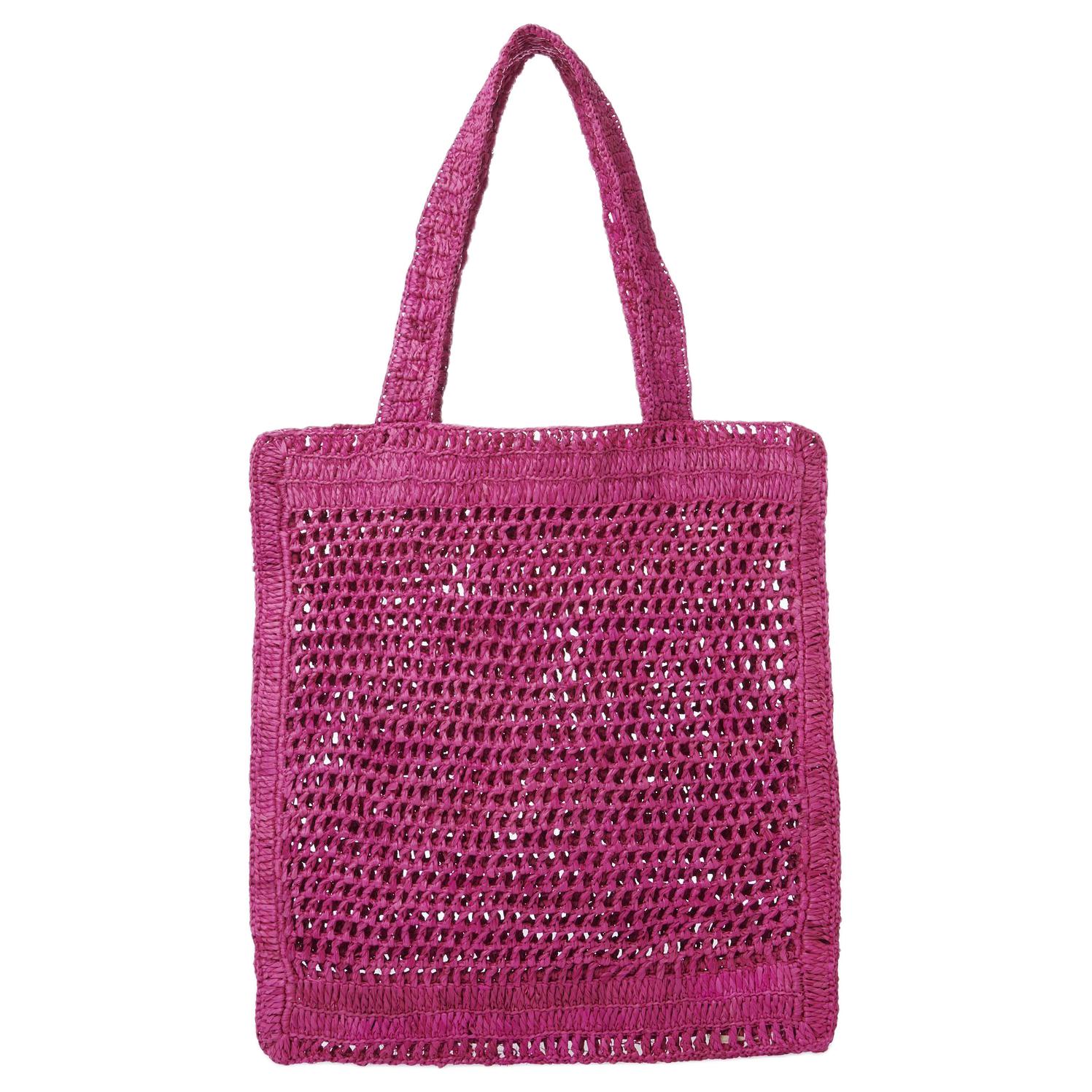 Chloé Сумка-тоут Chloe из рафии, сумка для покупок, дамская сумочка, сумка через плечо, женская, розово-красная — фото 3
