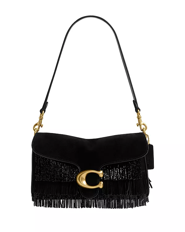 

Сумка через плечо Tabby 26 с бахромой из хрустальных бусин Coach, черный