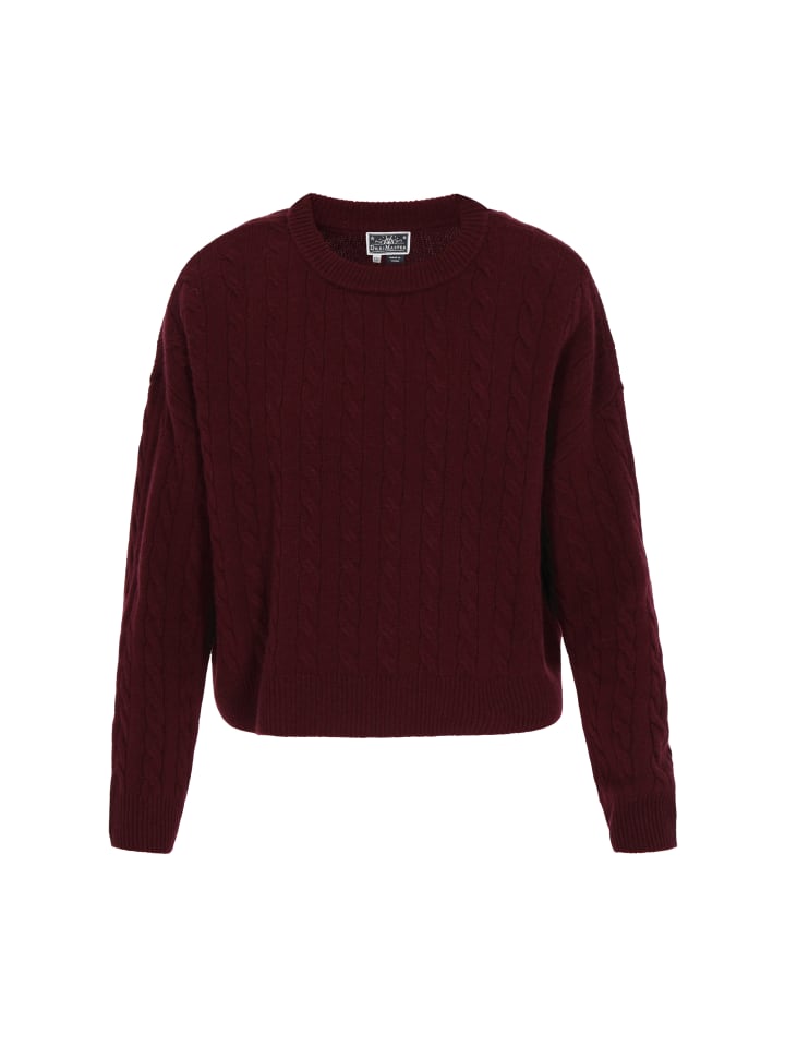 

Женский свитер бордового цвета DreiMaster Maritim