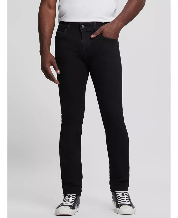 

Мужские эко-джинсы Davis Black Wash Slim Straight GUESS, черный