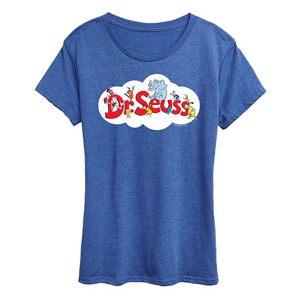 

Футболка с принтом Women's cloud logo Dr. Seuss, Heather Royal Blue
