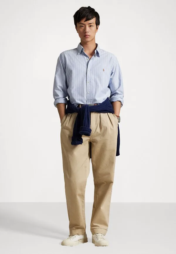 Рубашка-Оксфорд в полоску, сшитая на заказ. Polo Ralph Lauren, Blue Multi — фото 2