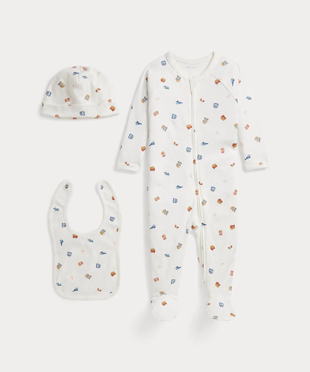 Комплект из 3 предметов Polo Bear, хлопок, розовый — фото 2