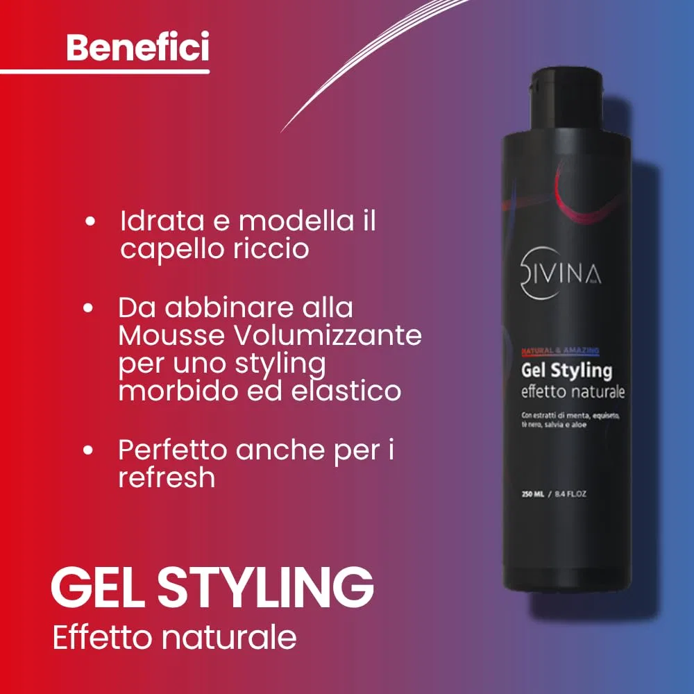 Гель для укладки волнистых и кудрявых волос Natural & Amazing от DIVINA BLK Divina Blk — фото 3