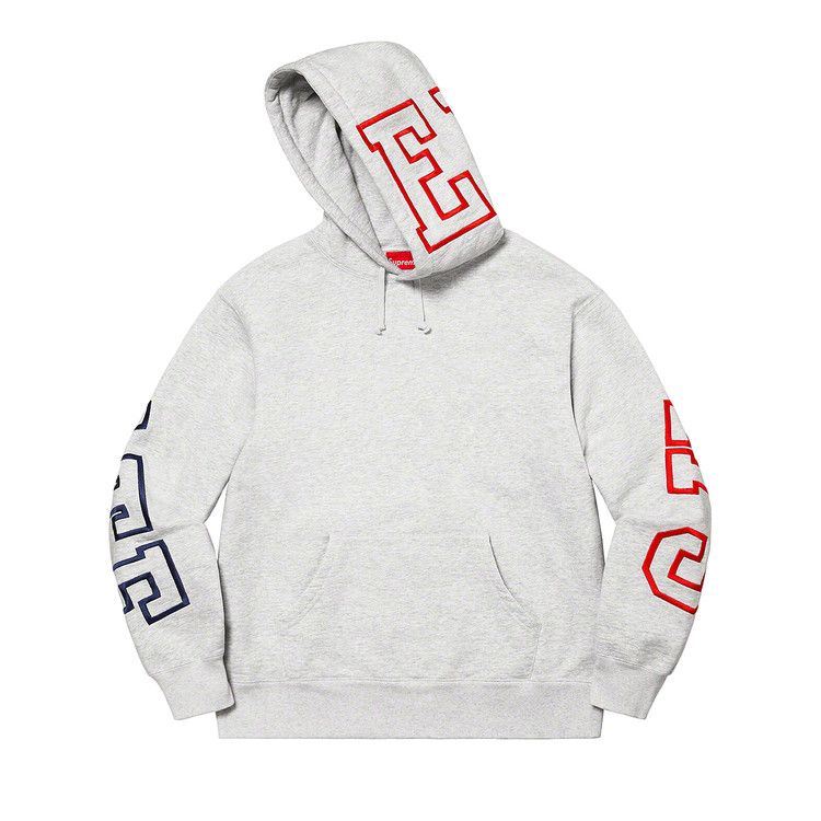 

Толстовка Supreme State Hooded Sweatshirt, Ash Grey