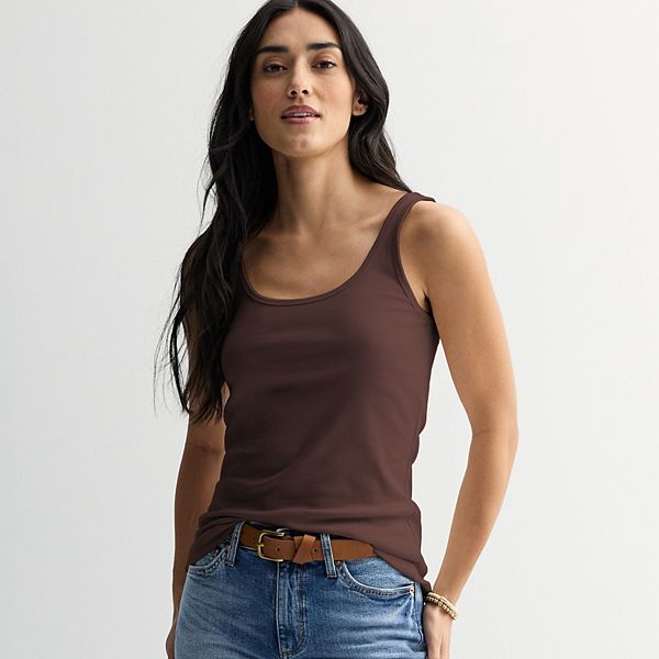 

Женский повседневный топ для многослойности Sonoma Goods For Life, Naveena Plum