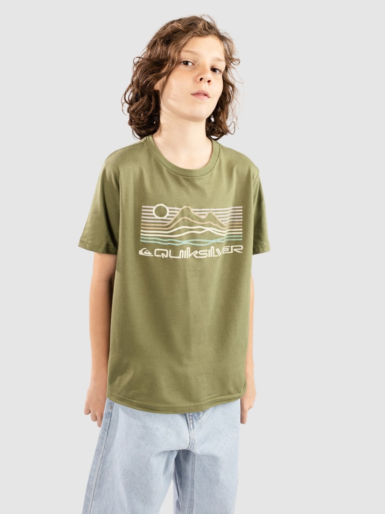 Футболка Quiksilver Ev Light Waves Kids T-Shirt, loden green