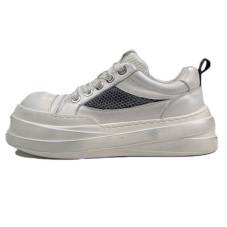 

Мужские кроссовки для скейтбординга, увеличивающие рост, устойчивые к истиранию, дышащие, нескользящие, с низким верхом SENJIALUO, White