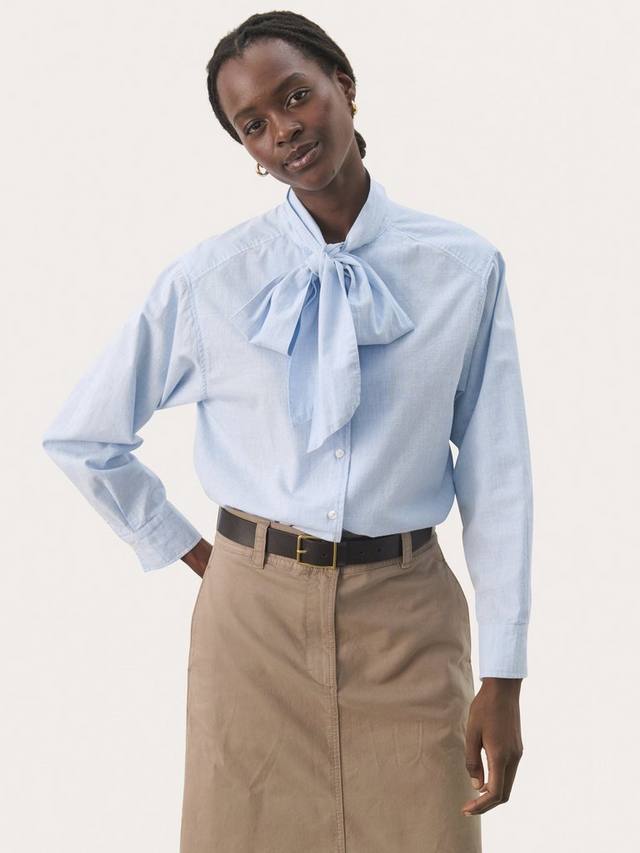 

Patrizia рубашка с oversized бантом Part Two, Blue