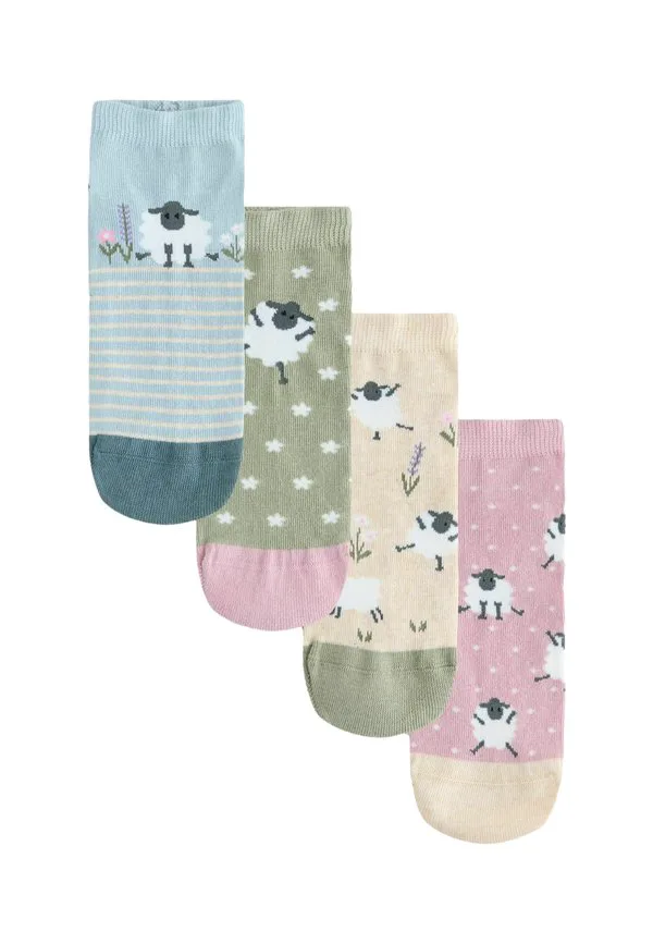 4 пары кроссовок в упаковке Next, Multi Sheep Print
