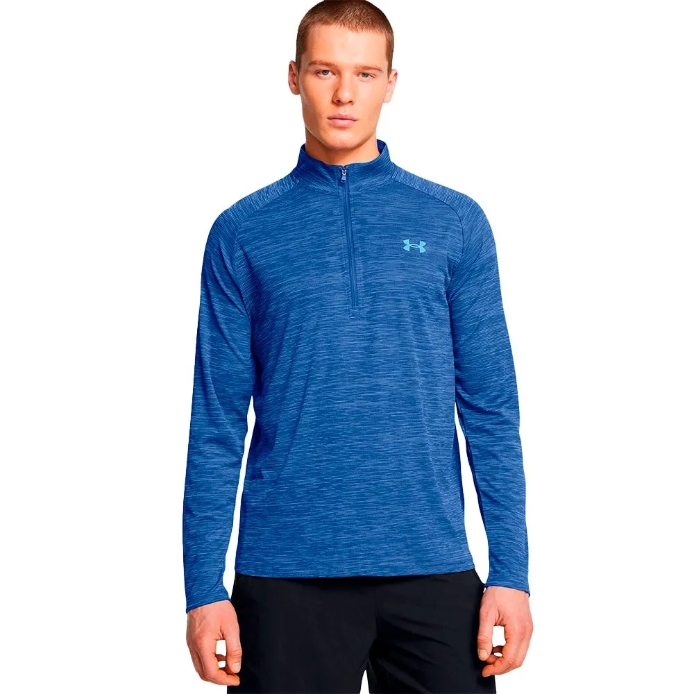 

Футболка Under Armour Tech Textured half zip long sleeve, синий