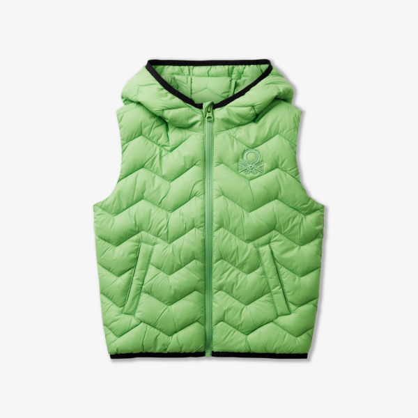 

Утеплённый жилет с капюшоном 18 месяцев - 6 лет Benetton, зеленый