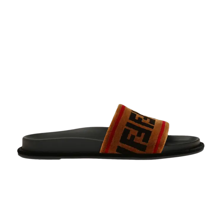 

Кроссовки Fendi Wmns Weave Slide Black Brown Red, черный