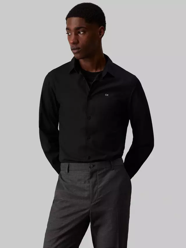 

Рубашка Calvin Klein Jeans Poplin Stretch, черный