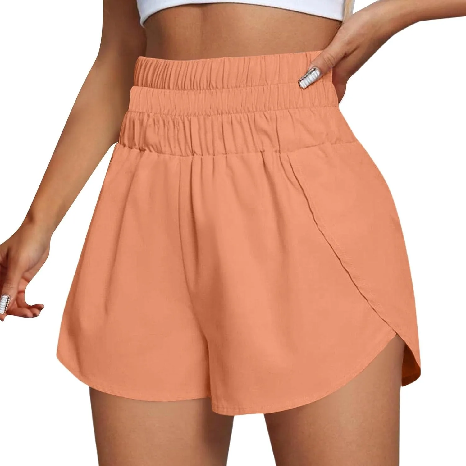 

Женские шорты для бега Stretchy с высокой талией и подкладкой