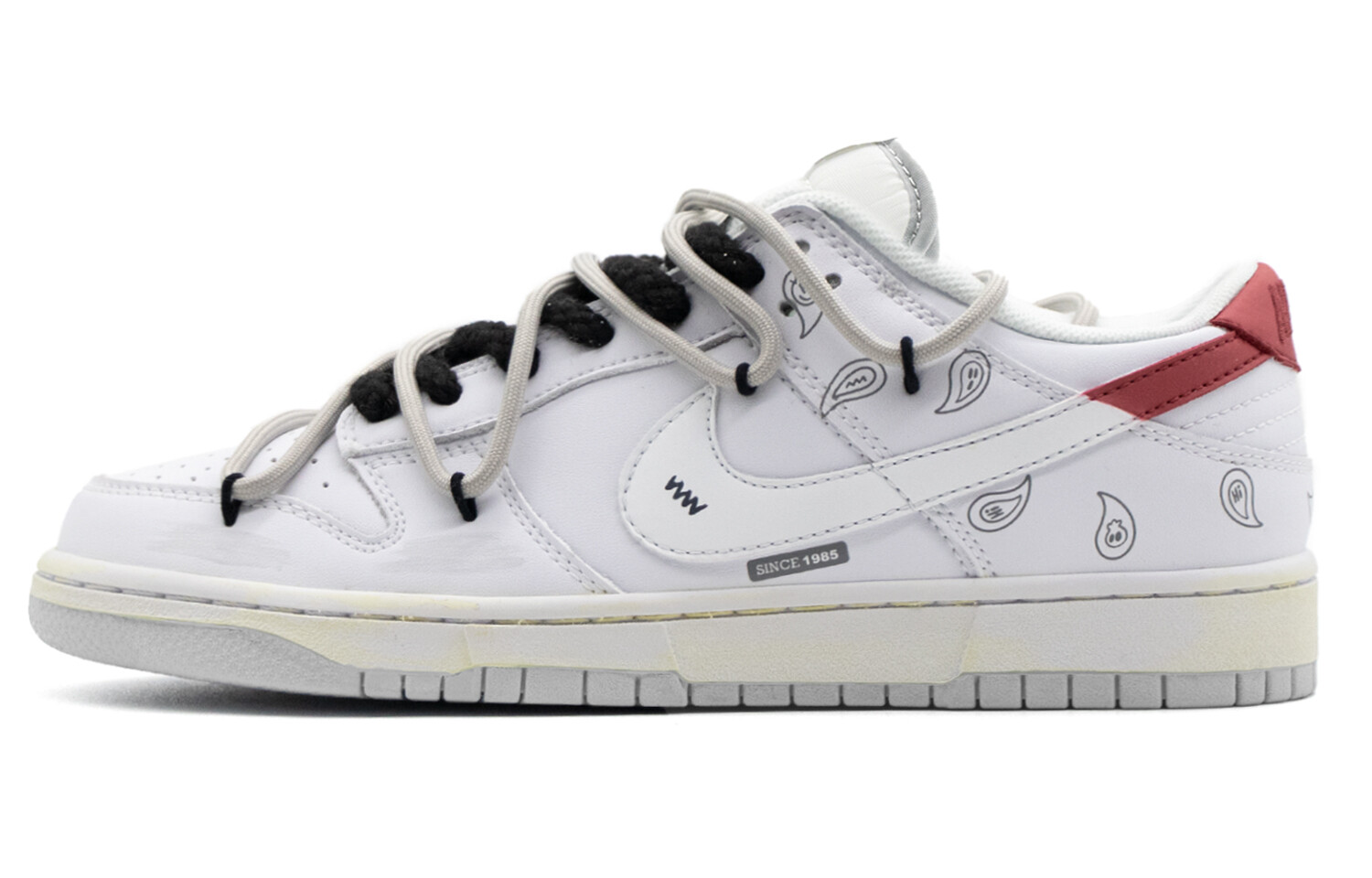 

Кроссовки Nike Dunk Skateboard Shoes Men Low-Top White Black Red