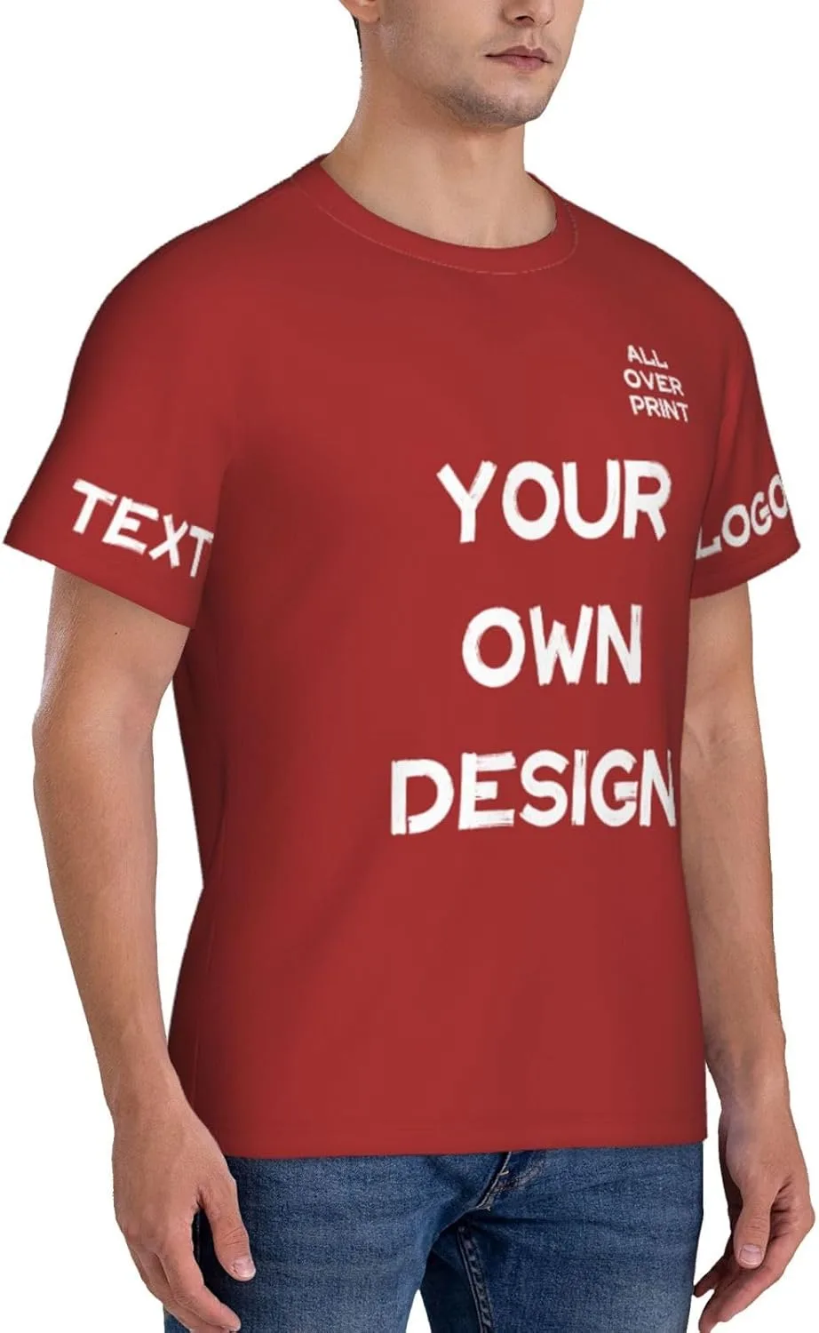 Футболка с принтом Custom Shirt с логотипом и текстом — фото 4