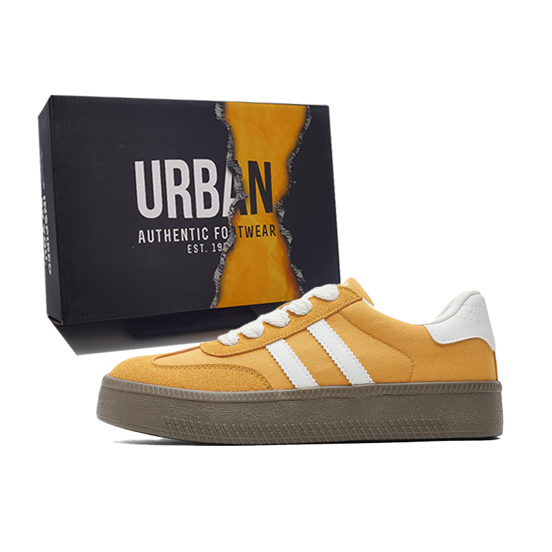 

URBAN AUTHENTIC Антискользящие износостойкие низкие скейтерские кросcовки мужские - Sunset Yellow, цвет Sunset Yellow
