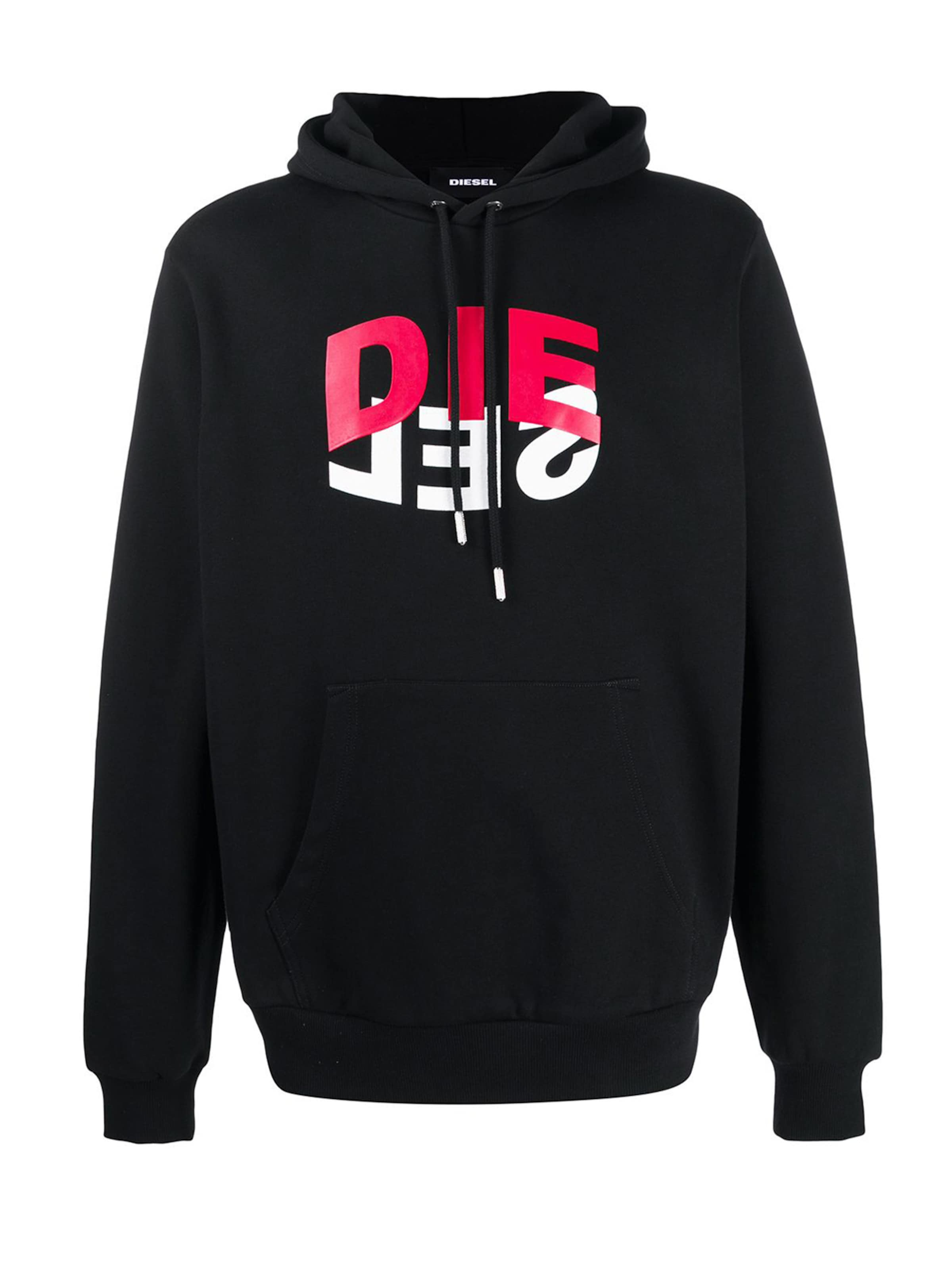 DIESEL Толстовка 'S-GIRK-HOOD-N1' в черном цвете