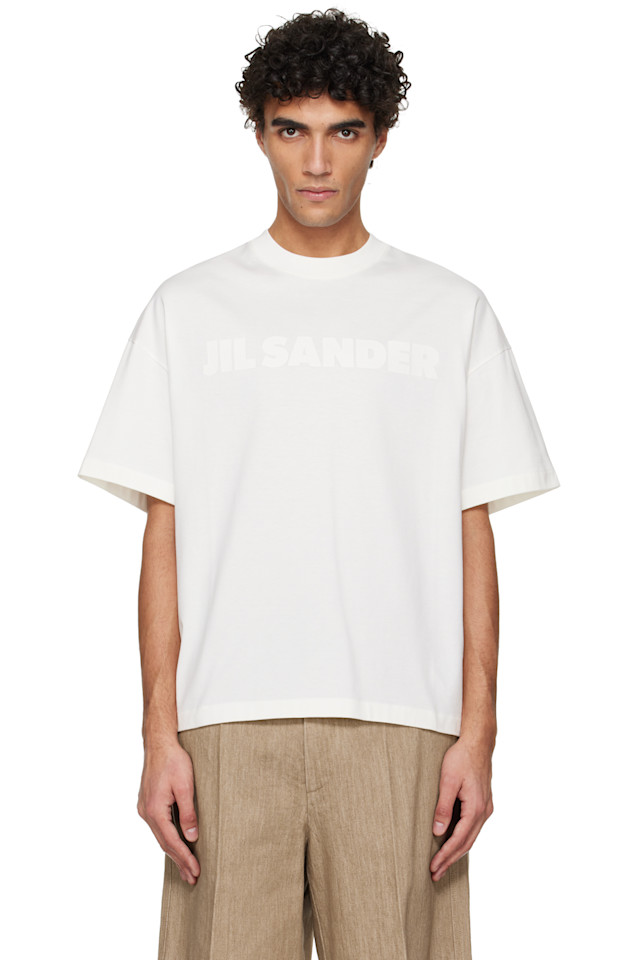 

Jil Sander Белая футболка с логотипом