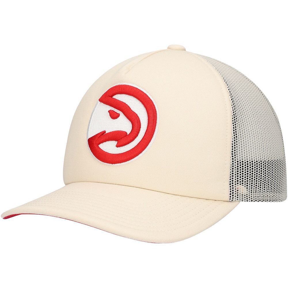 

Мужская регулируемая кепка Mitchell & Ness Cream Atlanta Hawks Trucker, цвет Haw Beige