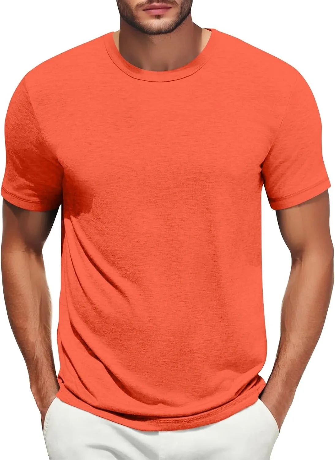 

Футболка мужская с коротким рукавом и круглым вырезом