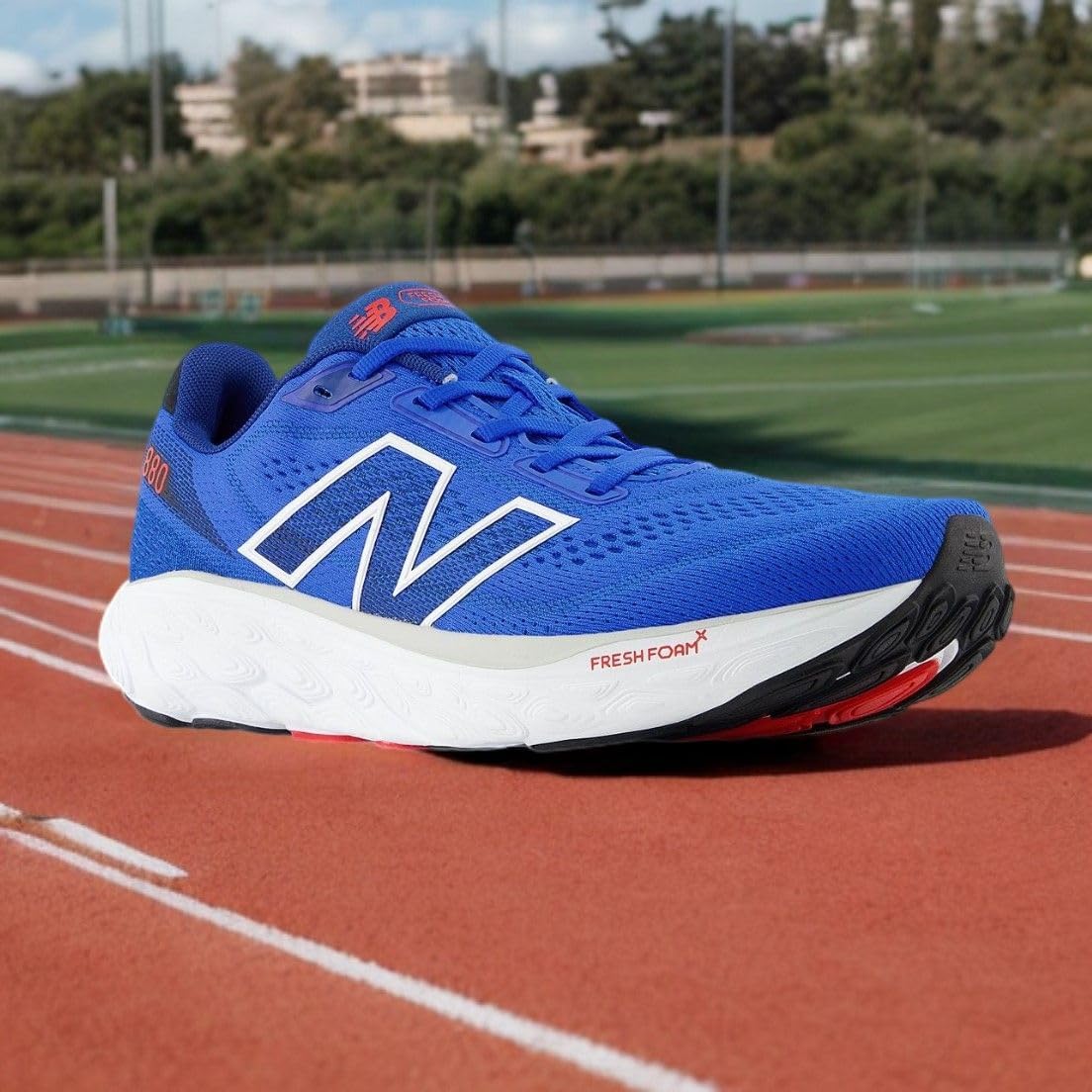 Мужские кроссовки для бега New Balance Fresh Foam X 880 V14, красный/синий/голубой — фото 2
