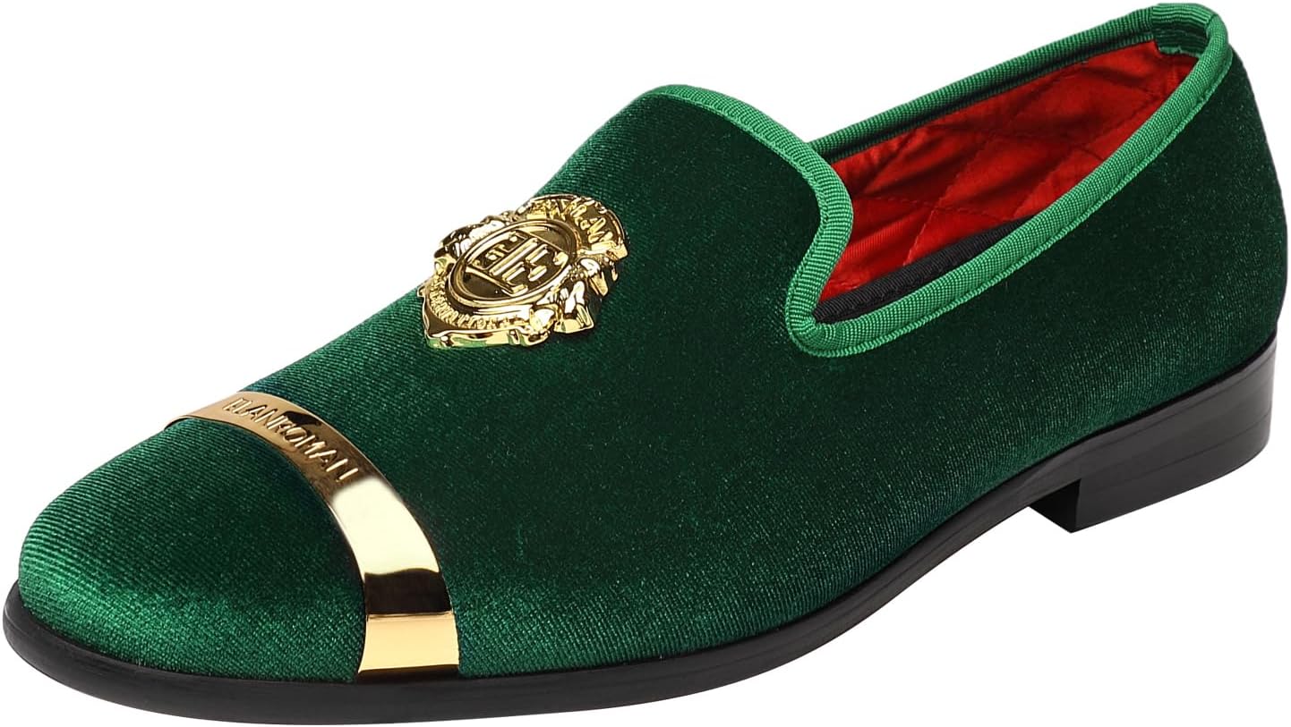 

Мужские бархатные лоферы ELANROMAN для вечеринок, свадеб, выпускных и модных мероприятий, Olive