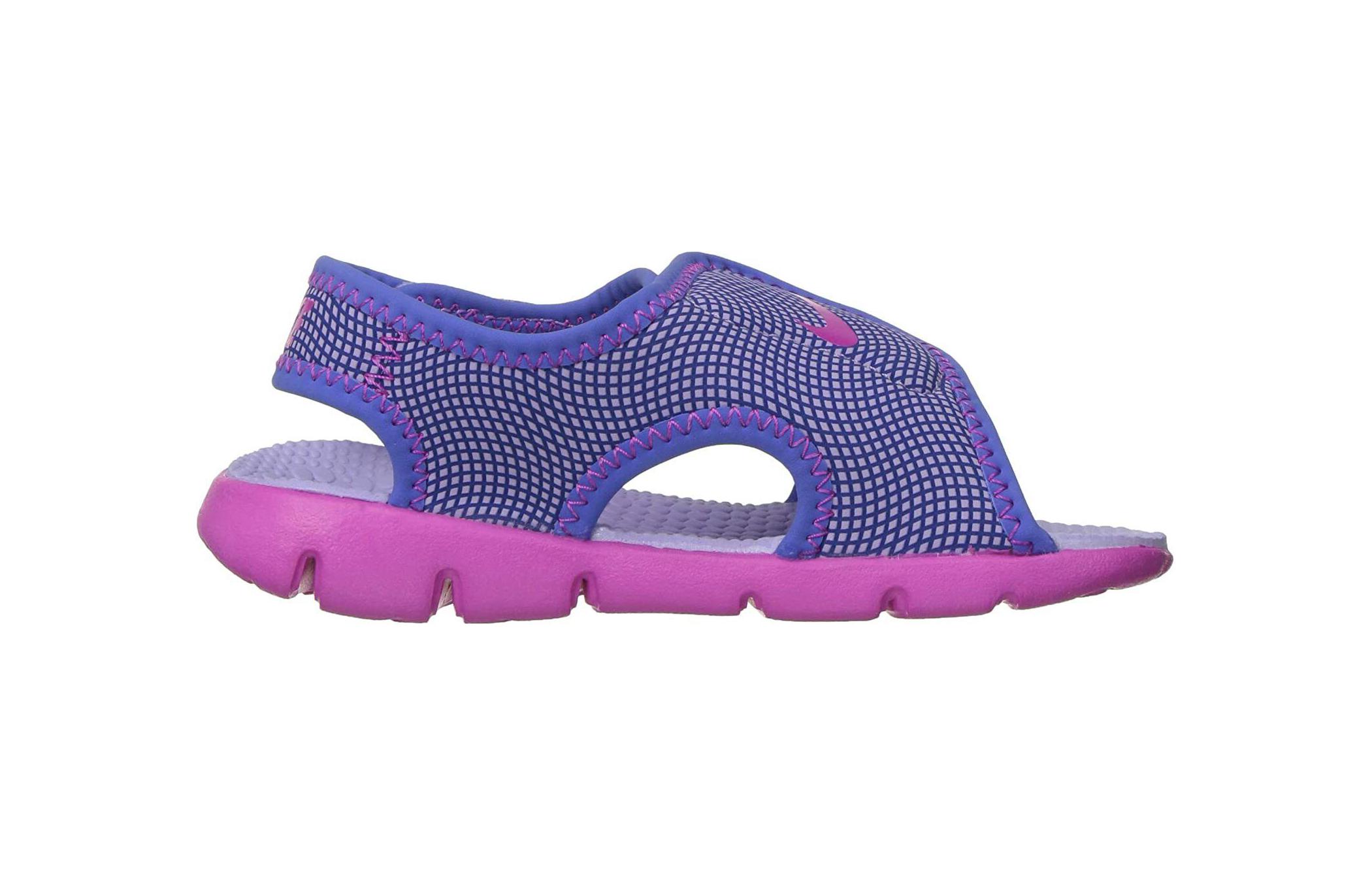 Nike Sunray Adjust 4 Амортизирующие и дышащие низкие кроссовки для малышей Фуксия — фото 3