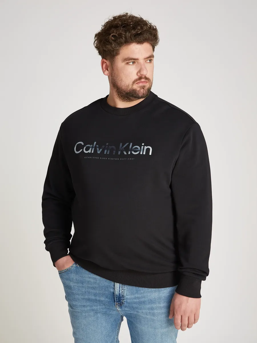 

Толстовка Calvin Klein Big&Tall "BT-DIFFUSED LOGO SWEATSHIRT", большие размеры, цвет Ck Black