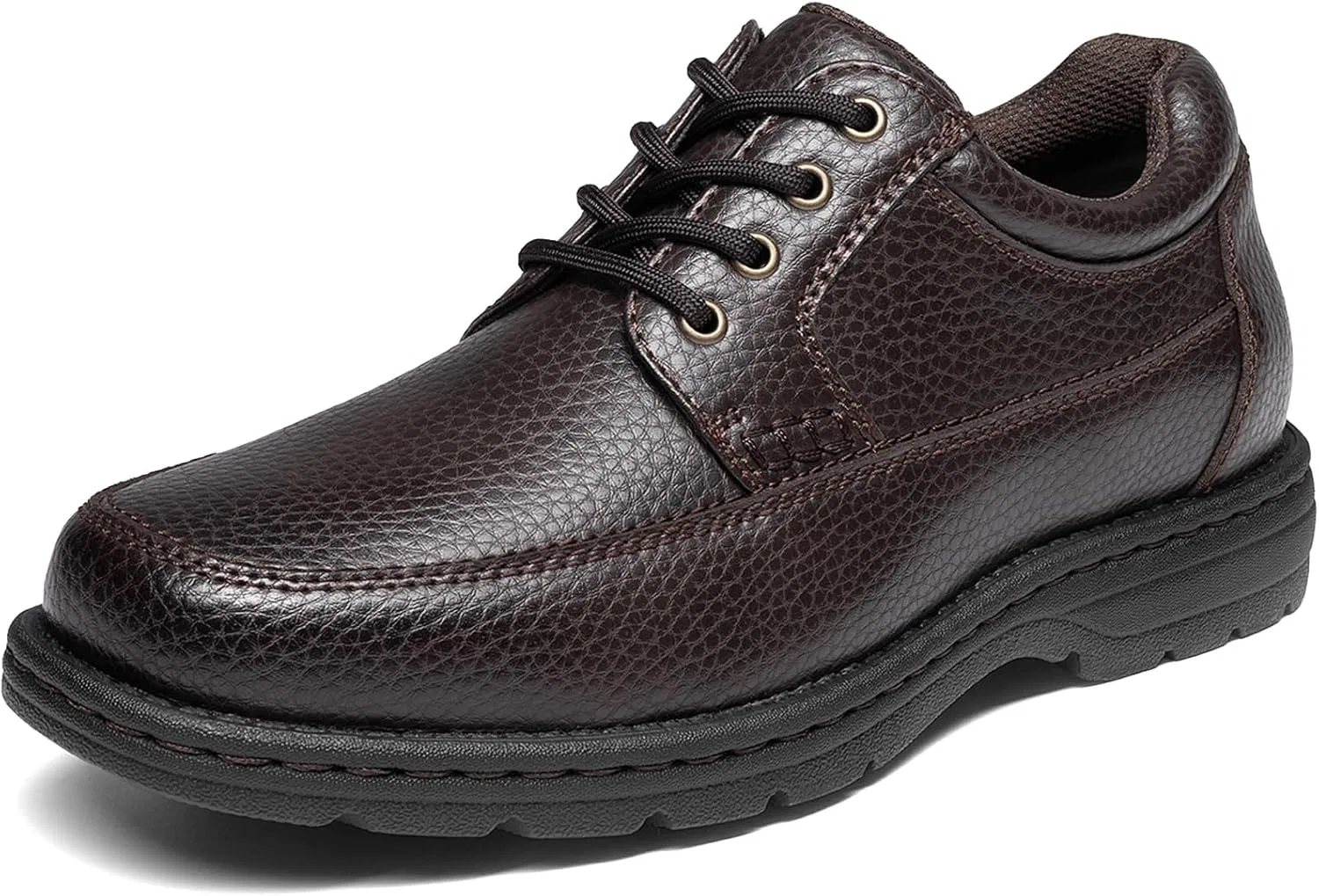 Мужские рабочие туфли Bruno Marc с поддержкой свода стопы, модель Walk Oxfords, деловые туфли на шнуровке, Coffee