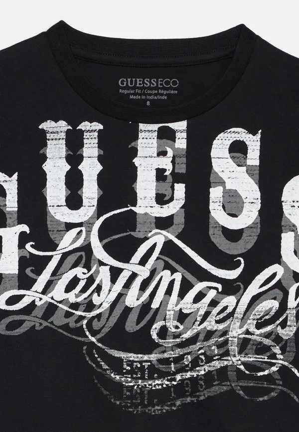 Детская футболка с принтом Guess, Jet Black — фото 4