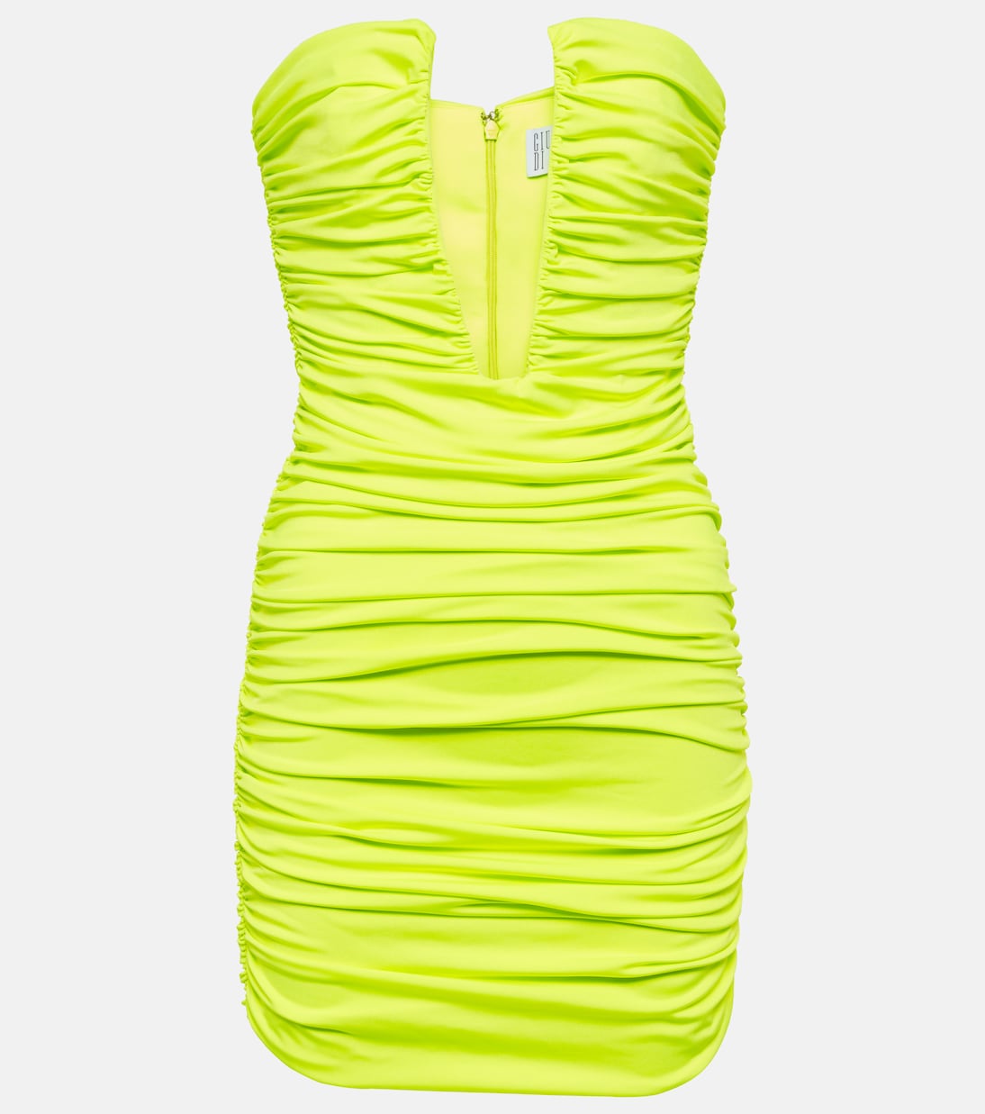 

Мини-платье с вырезом и сборками Giuseppe di Morabito, Yellow Fluo