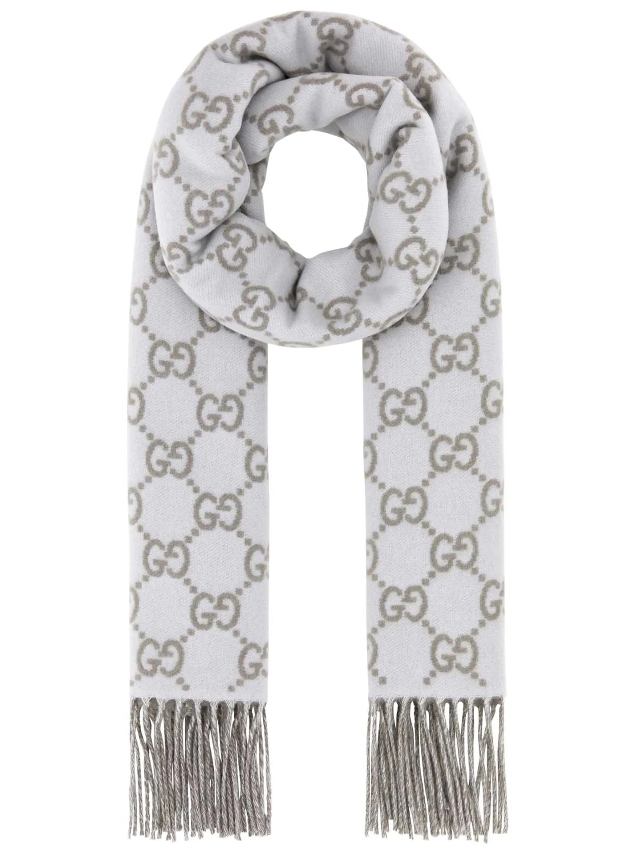 

Двусторонний шарф Gucci, серый