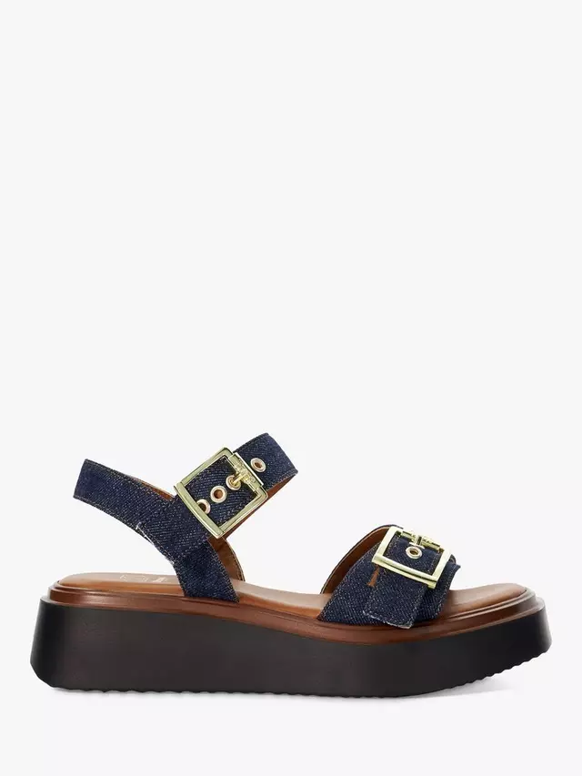 

Сандалии Dune Loells Denim Flatform Buckle, темно-синий