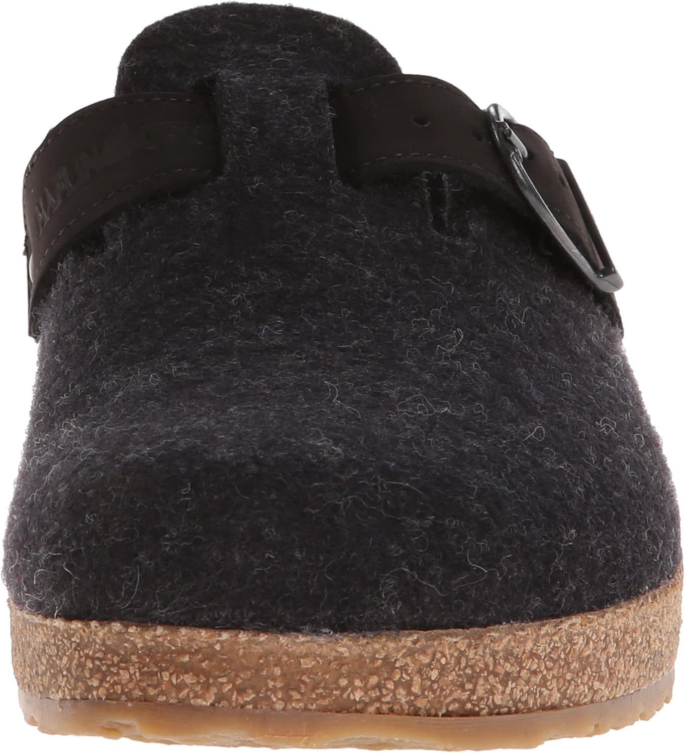 Войлочные сабо-мюли HAFLINGER GZB с пряжкой, унисекс, Charcoal — фото 2