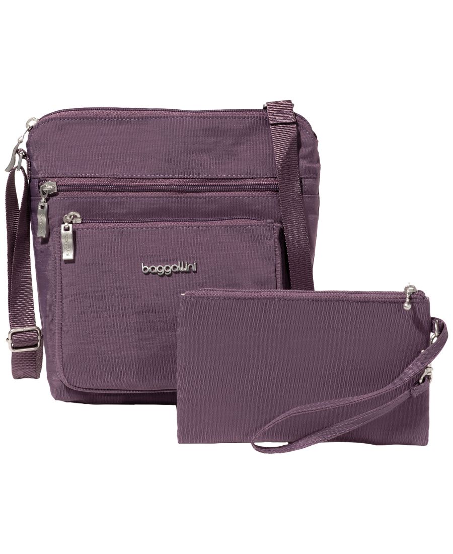 

Маленькая карманная сумка через плечо Baggallini, Misty Purple