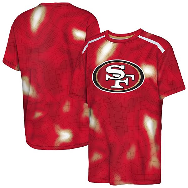 Футболка Youth scarlet San Francisco 49ers End Zone Dri-Tek Outerstuff — фото 2
