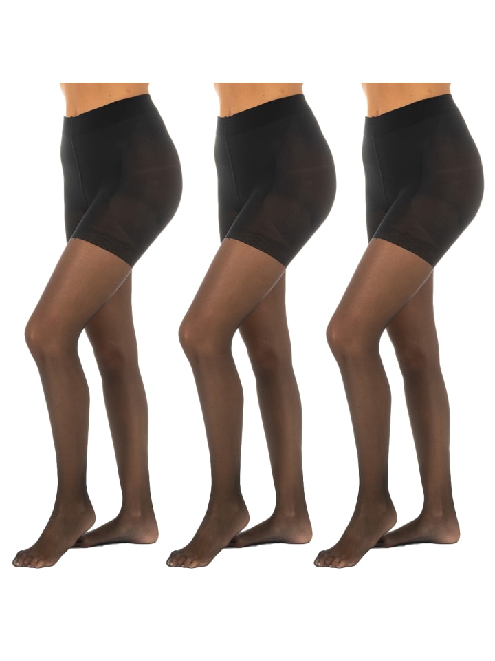 

Jolie Folie Комплект из 3 штук: черные колготки