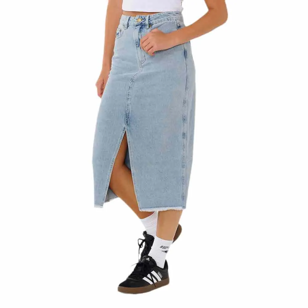 

Юбка Rip Curl The Search Midi denim, синий