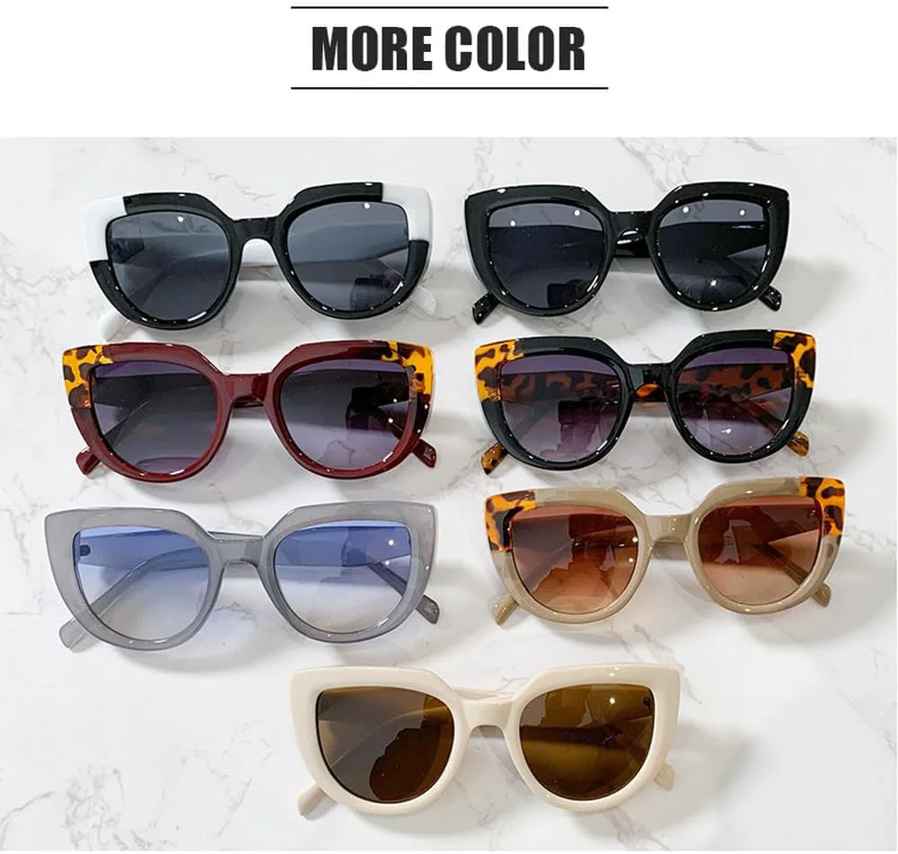 

Солнцезащитные очки «кошачий глаз» для женщин и мужчин, винтажные солнцезащитные очки, модные женские очки с защитой от УФ-излучения UV400 TYUVIVO, Brown