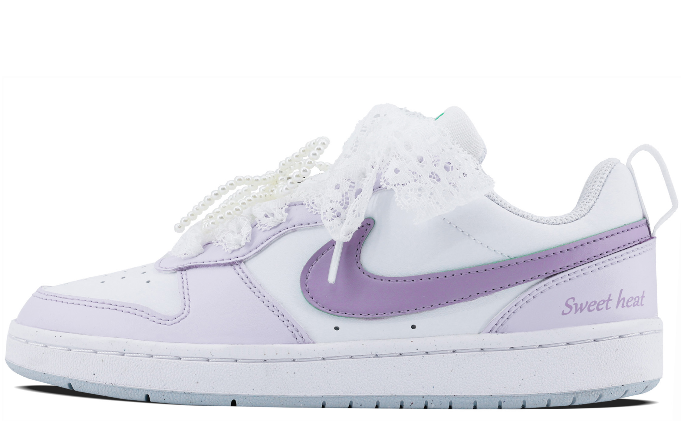 

Кроссовки Nike Court Borough Skateboarding Shoes Women's Low-top Light Purple/white, светло-фиолетовый