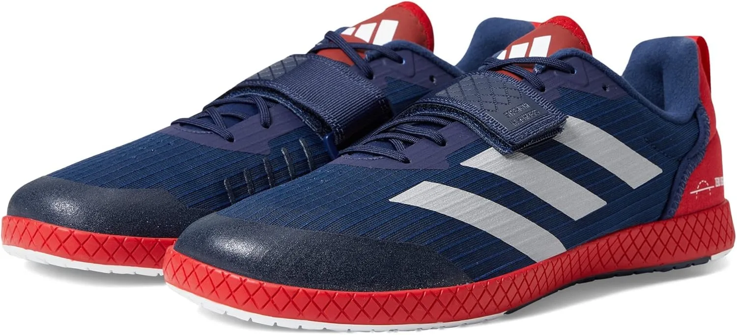Мужские кроссовки для занятий спортом Adidas The Total Strength Training, темно-синие с красными вставками