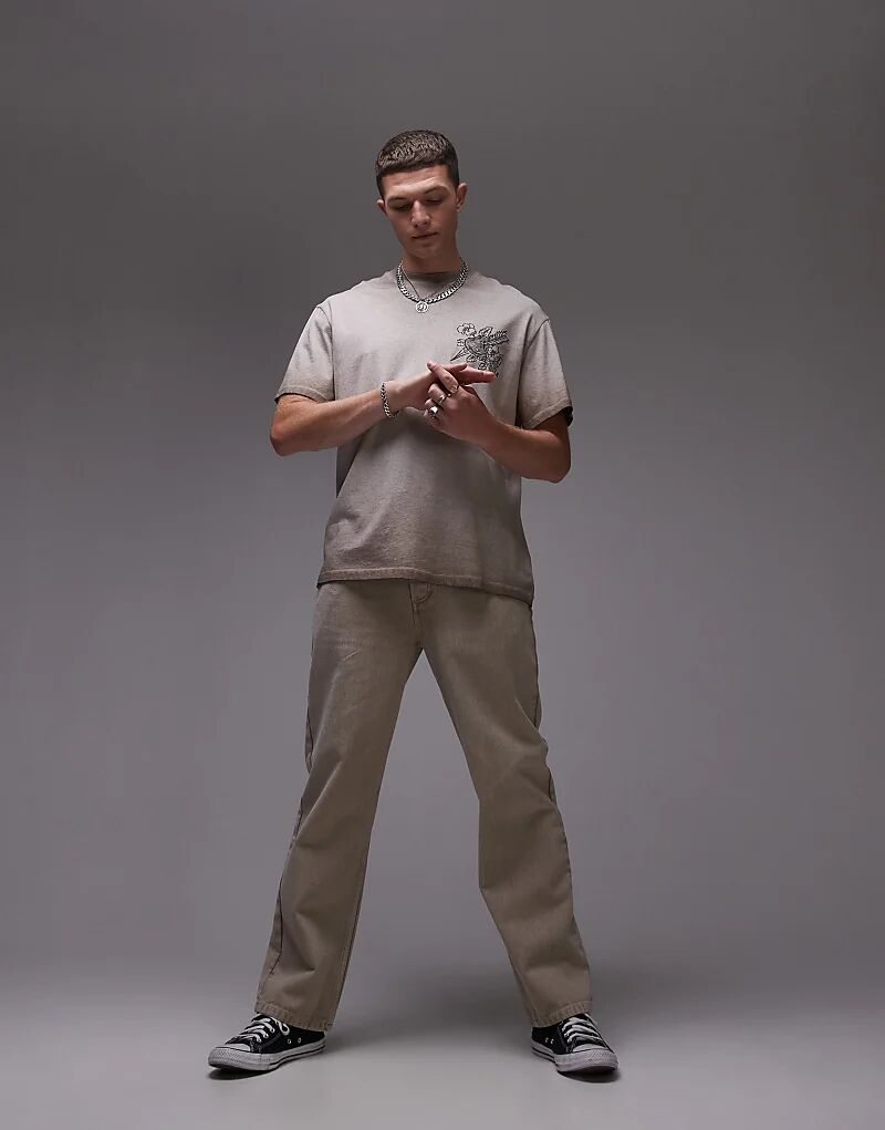 

Прямые брюки в камне Topman