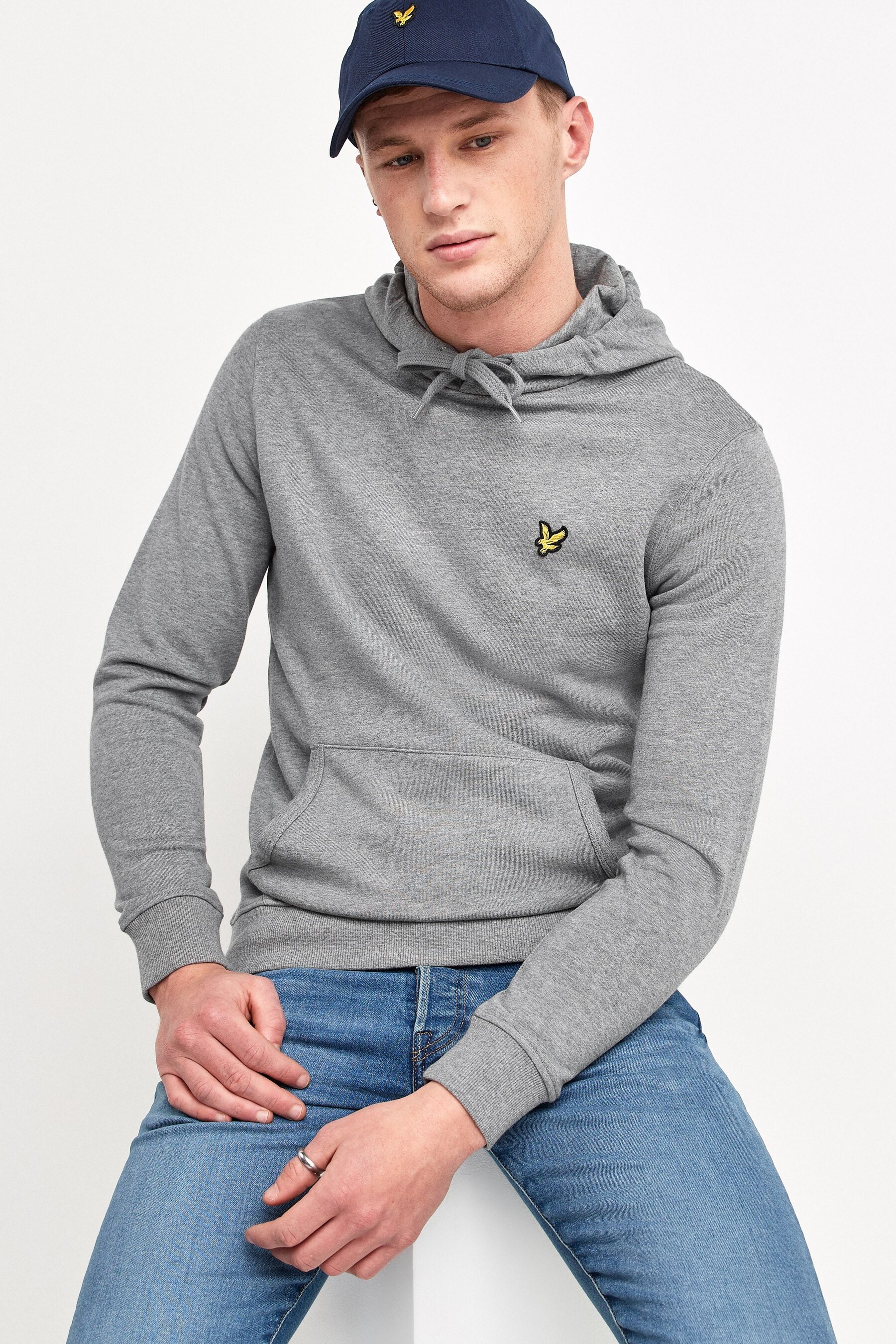 

Толстовка через голову Lyle & Scott, серый