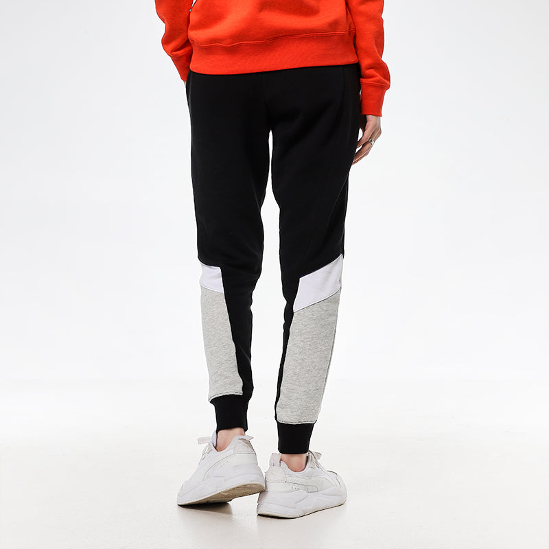 Спортивные брюки (WMNS) Nike Nsw heritage jgger Flc Colorblock Casual Sports Splicing Bundle Feet Knit Long Pants/Trousers Black CZ8609-010 — фото 4