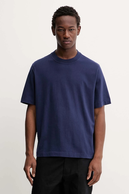 

Хлопковая футболка Abercrombie & Fitch, темно-синий