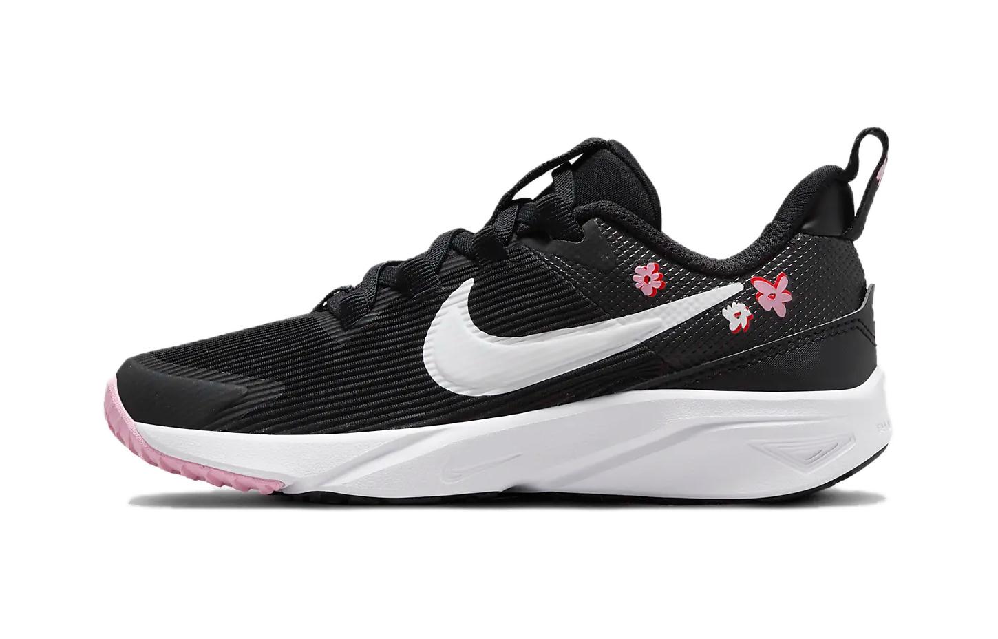 

Кроссовки Nike Star Runner 4 Next Nature SE PS 'Floral', черный/белый